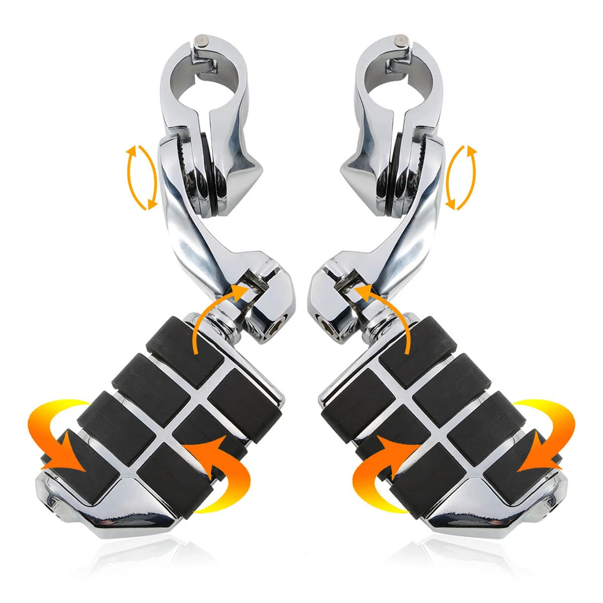 1 1/4" Highway Short Angled Foot Pegs for Harley Davidson Touring
