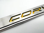 Stainless Steel License Plate Frame with Yellow Carbon Fiber for Corvette (C7) (2014–2019)