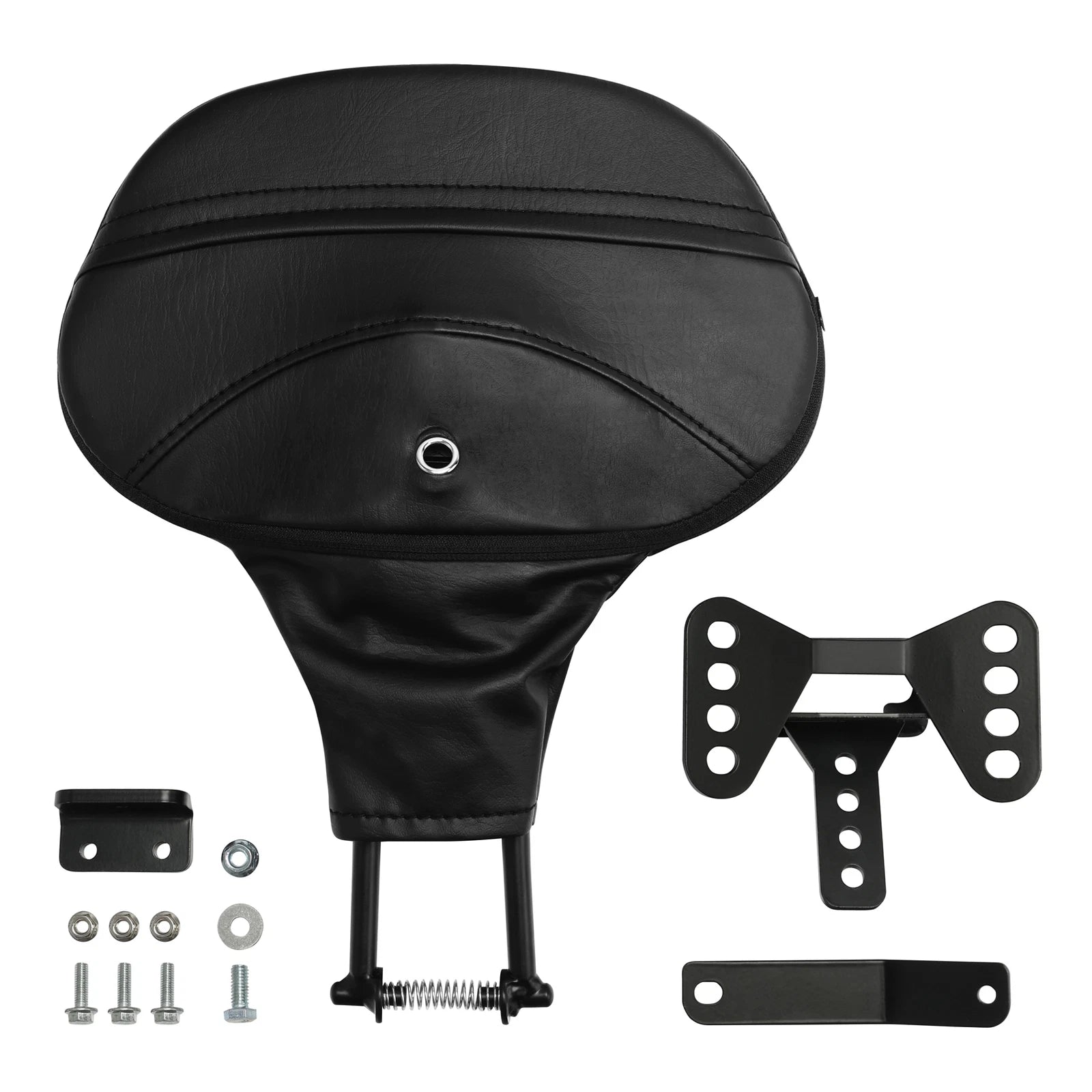 Front Rider Driver Backrest w/ Mount for Harley Road Glide (2009–2023) Black