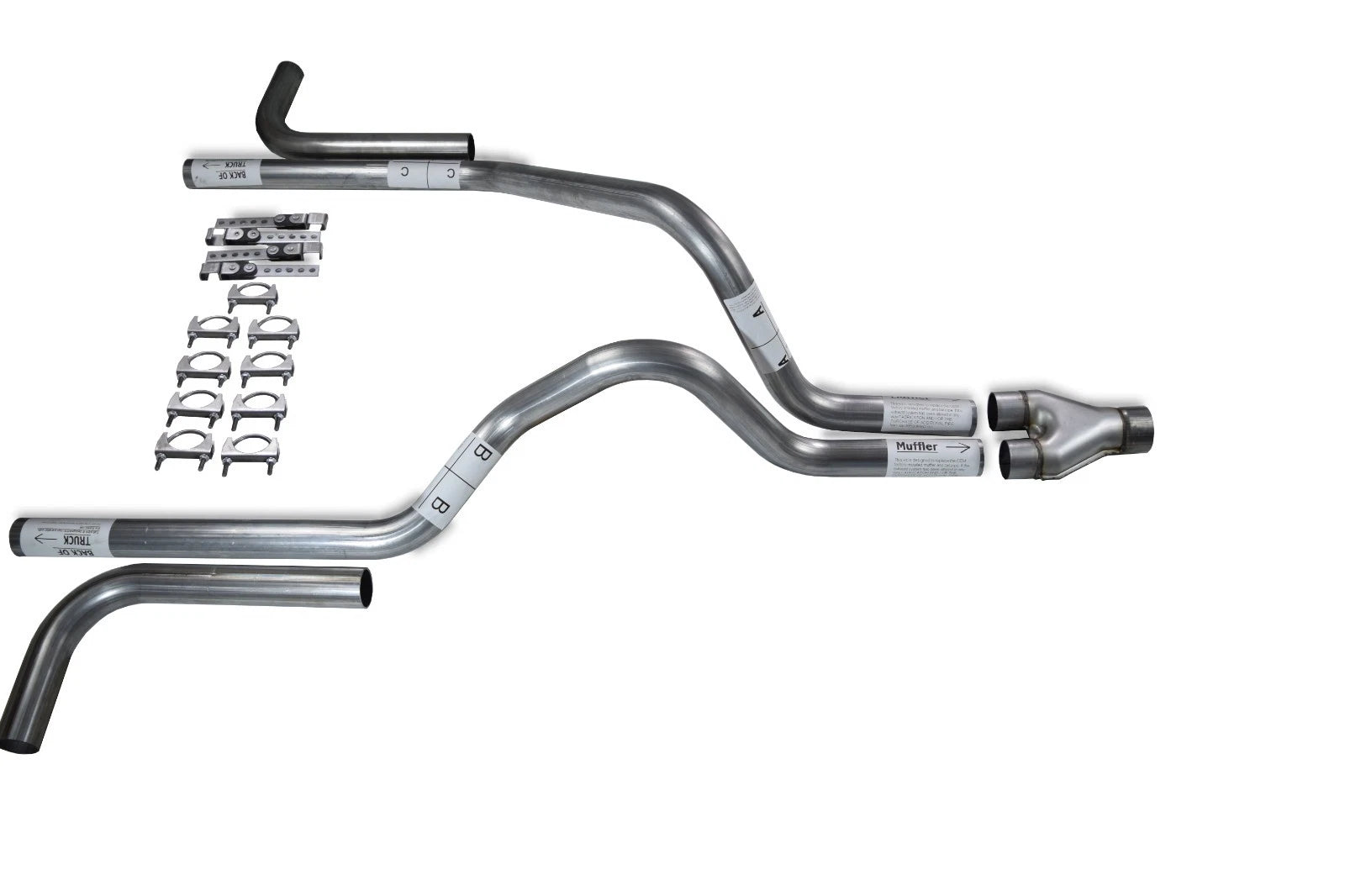 2.5" Dual Exhaust Kit Y Pipe for Dodge Dakota (1987–1996) Side Exit