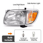 Set of 2 Headlights Corner Lamps w/Bulbs for Toyota Tacoma (2001–2004)