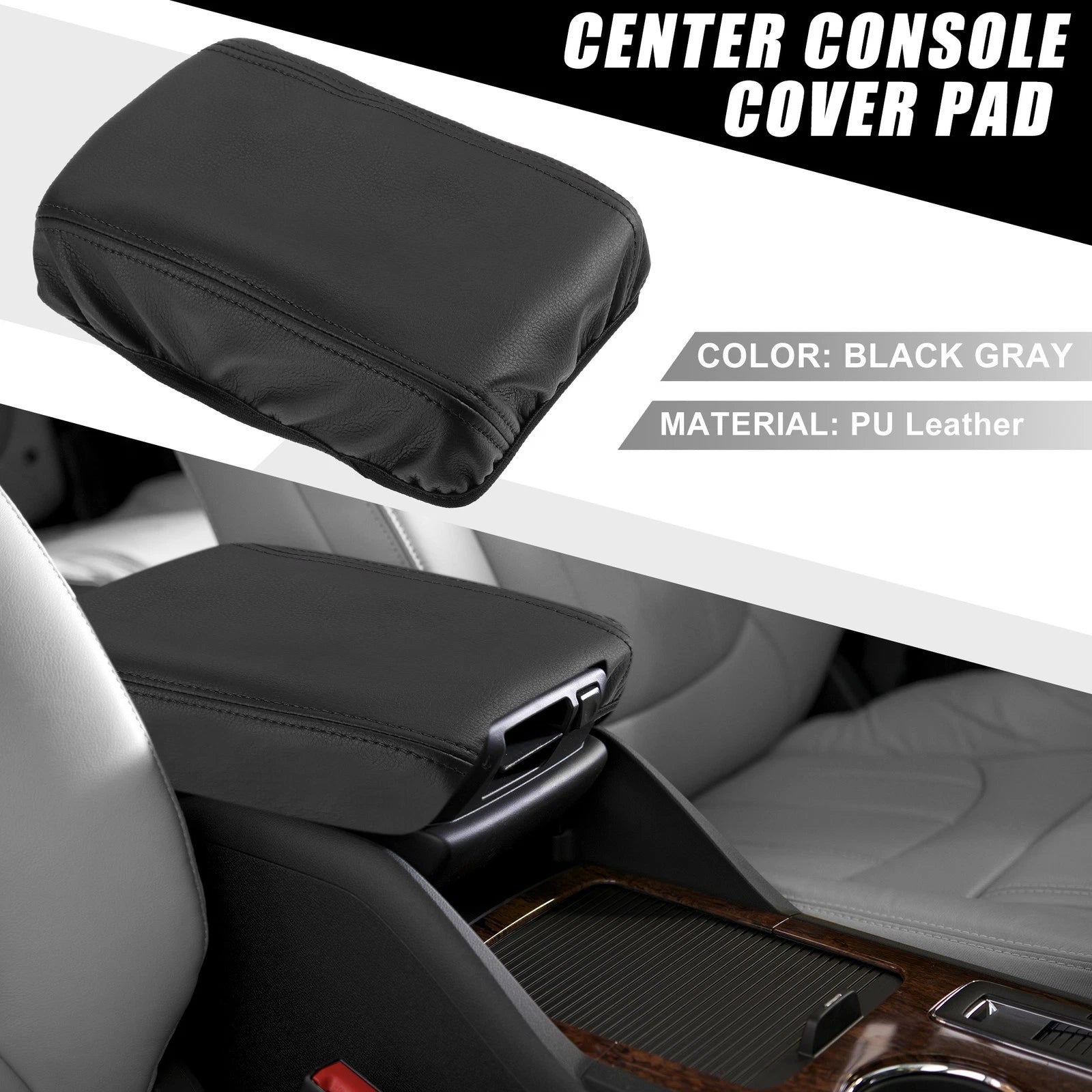 Center Console Cover Armrest Protector for Toyota Corolla Cross (2022) Black
