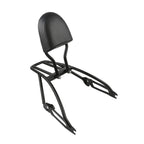 Chrome/Black Sissy Bar Luggage Rack Backrest for Harley Street 500 750 (2015–2020)