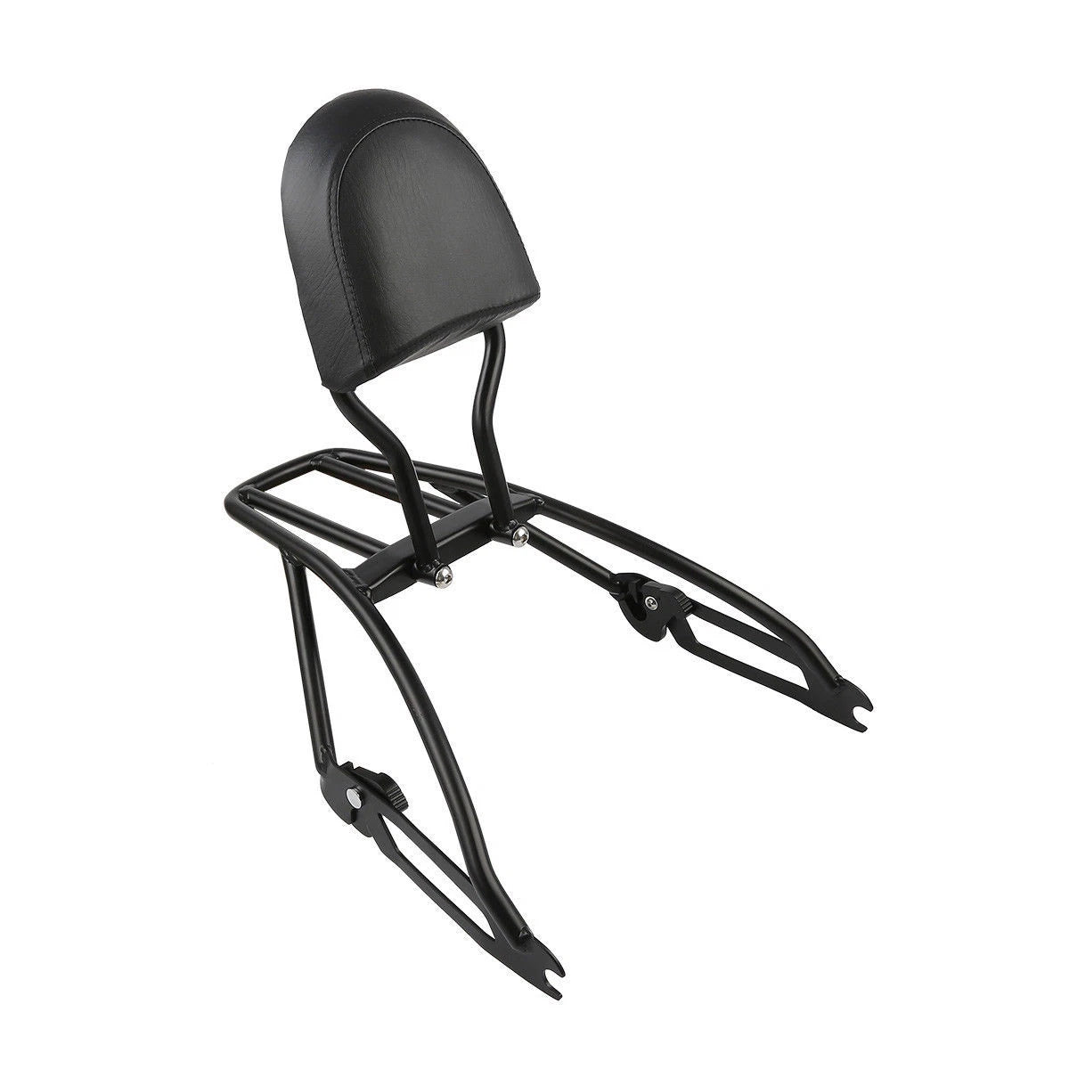 Chrome/Black Sissy Bar Luggage Rack Backrest for Harley Street 500 750 (2015–2020)