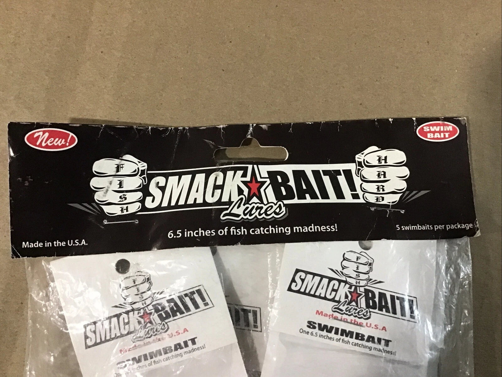 Set of 5 Betterways Smackbait 46 Swimbait 6.5" Anchovey SMACKBAIT646