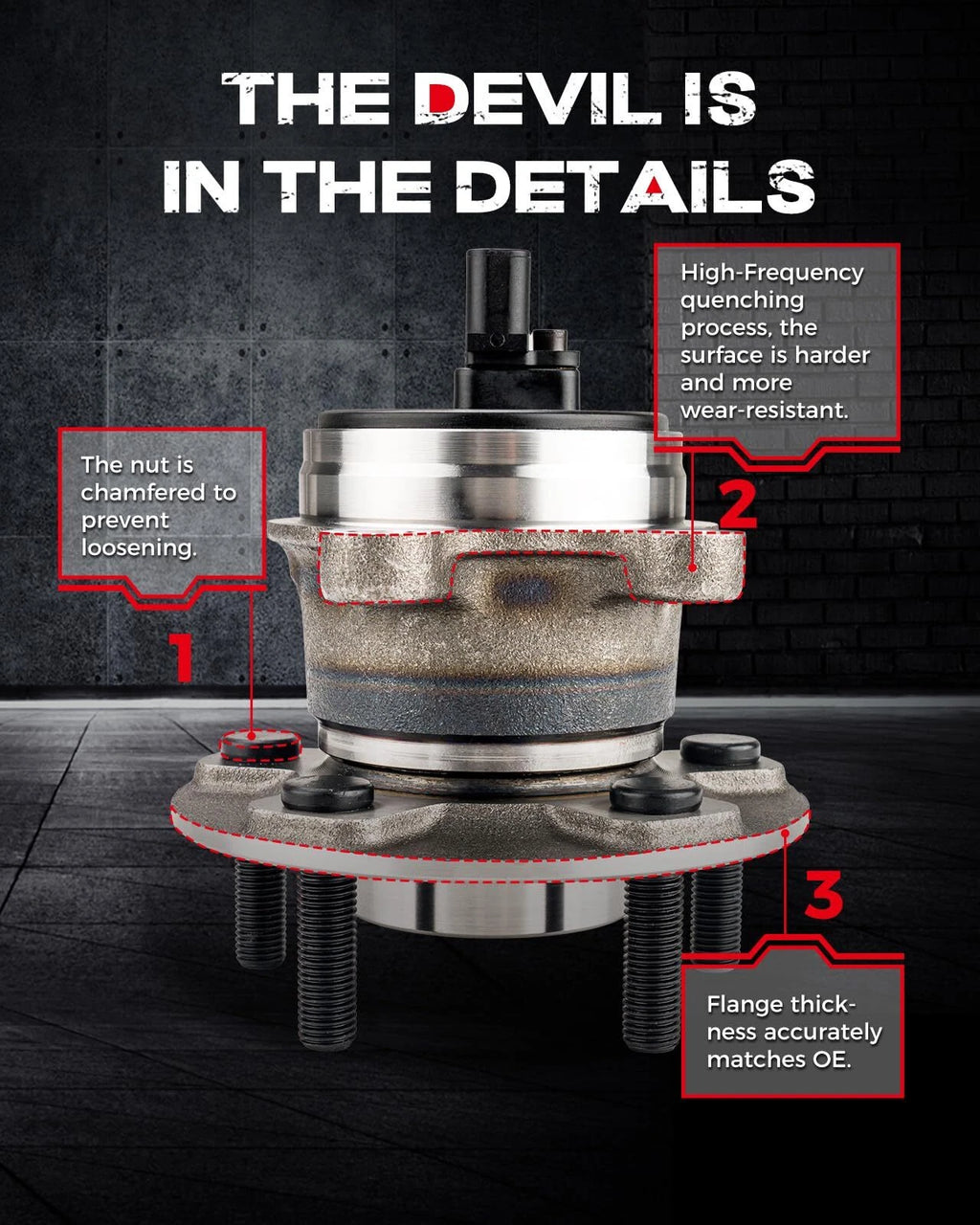 Rear Wheel Hub Bearing Assembly for Ford Focus (2012–2018)