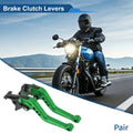 Adjustable Short Brake Clutch Levers 1 Pair for Suzuki SV650 (1999–2009) Green