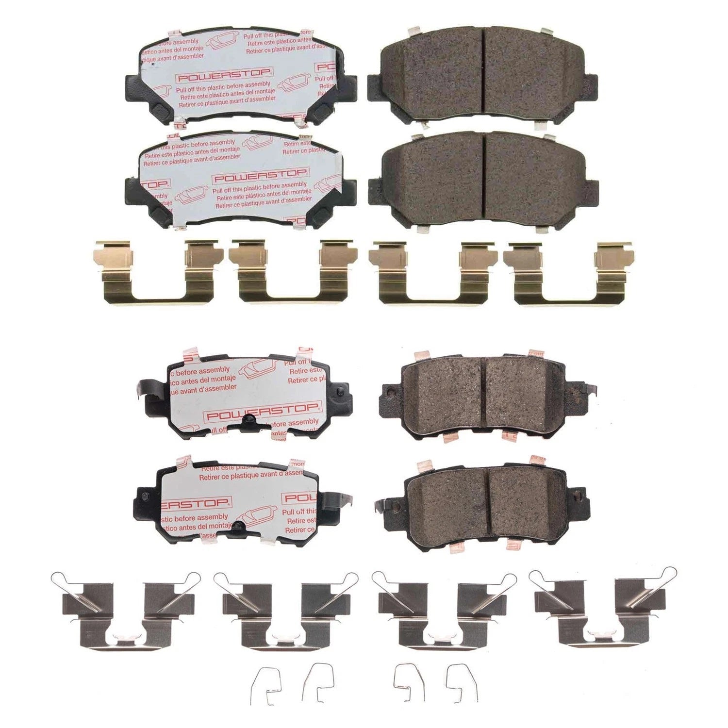 PowerStop 2X Front Rear Next Gen EURO Carbon Fiber Brake Pads Kit for CX-5 (2013–2015)