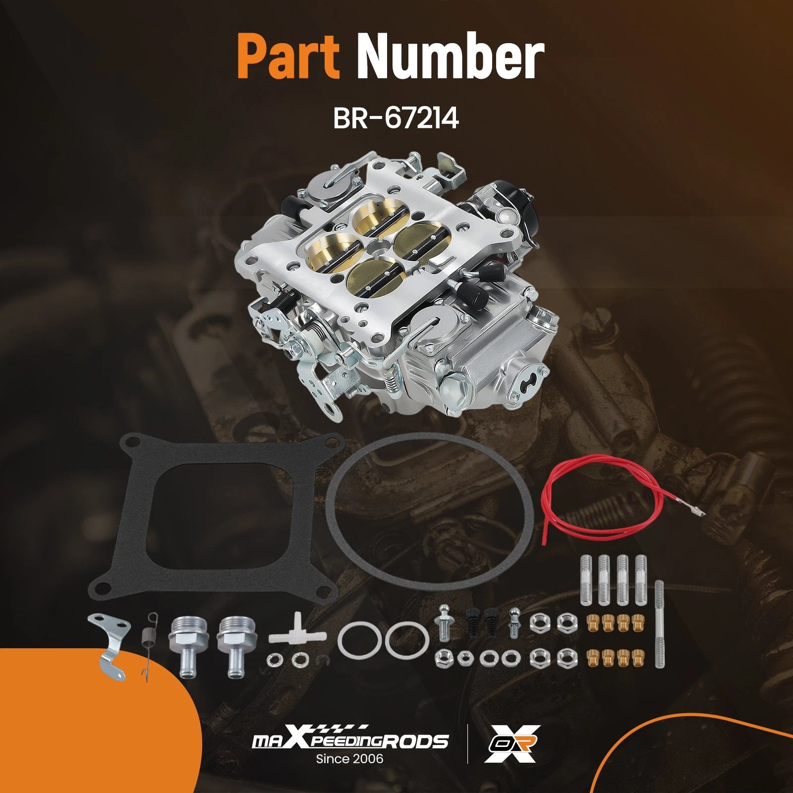 4 Barrel Carburetor 850 CFM for BR-67214 (Electric Choke, Mechanical Secondary)