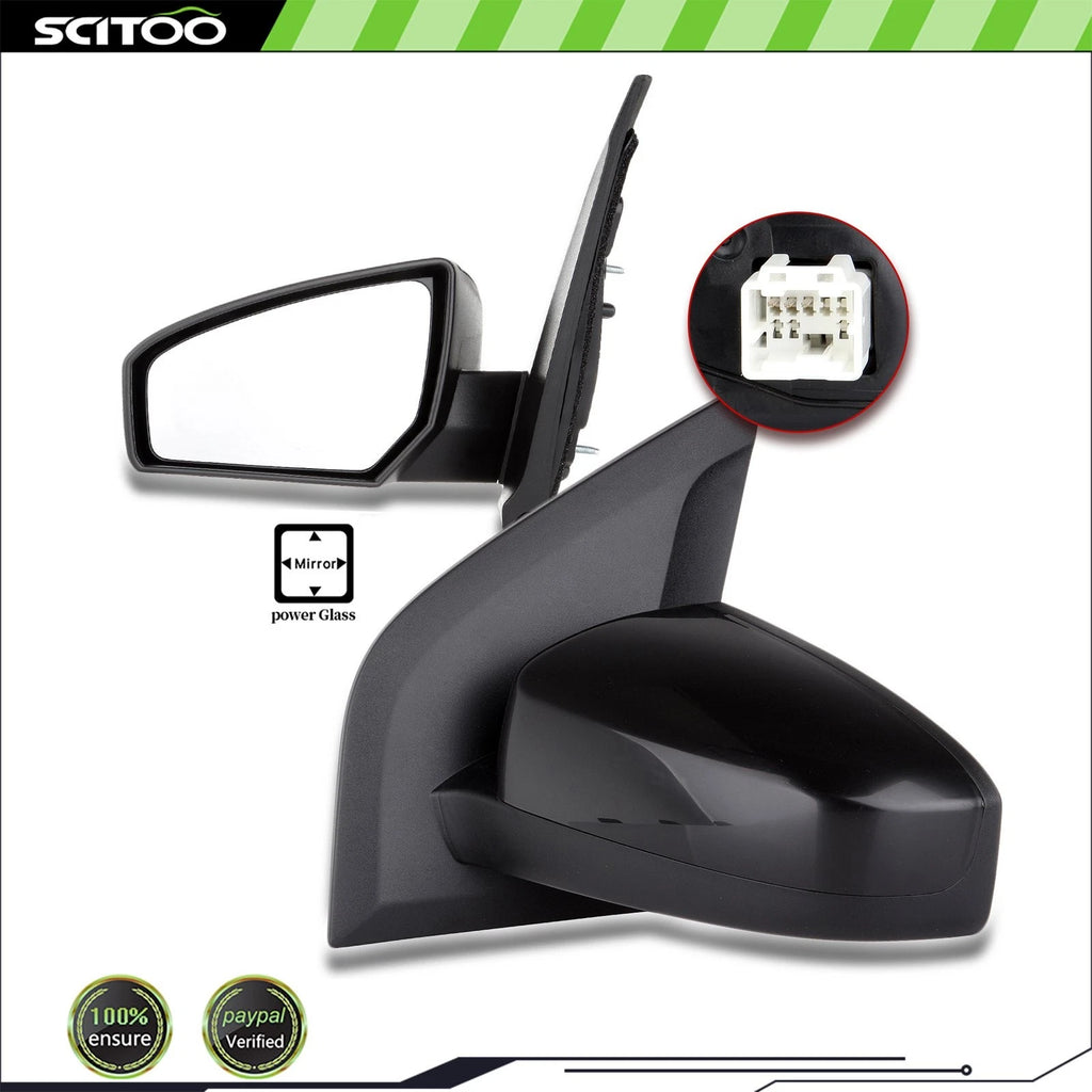 Power Black View Mirrors for Nissan Sentra (2007–2012) LH+RH Pair