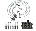 Set of 6 Denso Ignition Coil Wires & Iridium TT Spark Plugs for Ford Mustang
