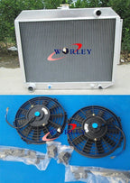 Aluminum Radiator + Fans for Chrysler Dodge Polara Monaco Plymouth Fury V8 (1965-1973)