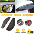 Set of 4 Rear Wing View Mirror Visor Rain Deflectors for Universal Cars