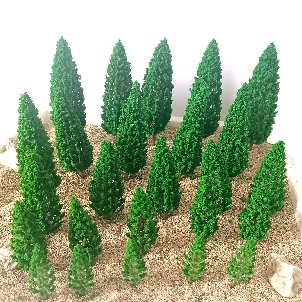25Pcs Miniature Garden Landscape Decor for Train Railroad Scenery