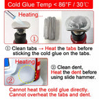 PDR100 Slide Hammer Dent Puller & Tabs for Car Repair Tools