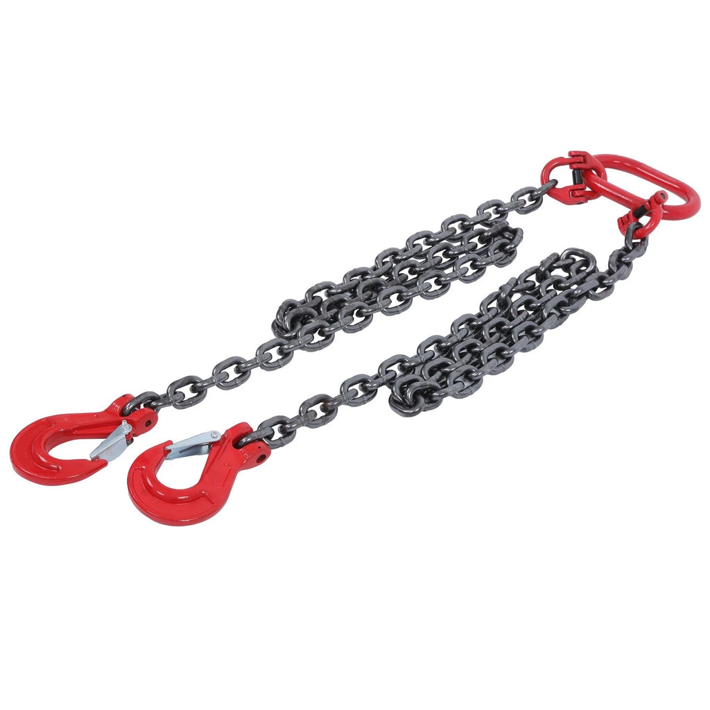 2X Chain Sling 3/8 Inch x 5 Ft 8800lbs G80 Lifting Chains with Grab Hooks