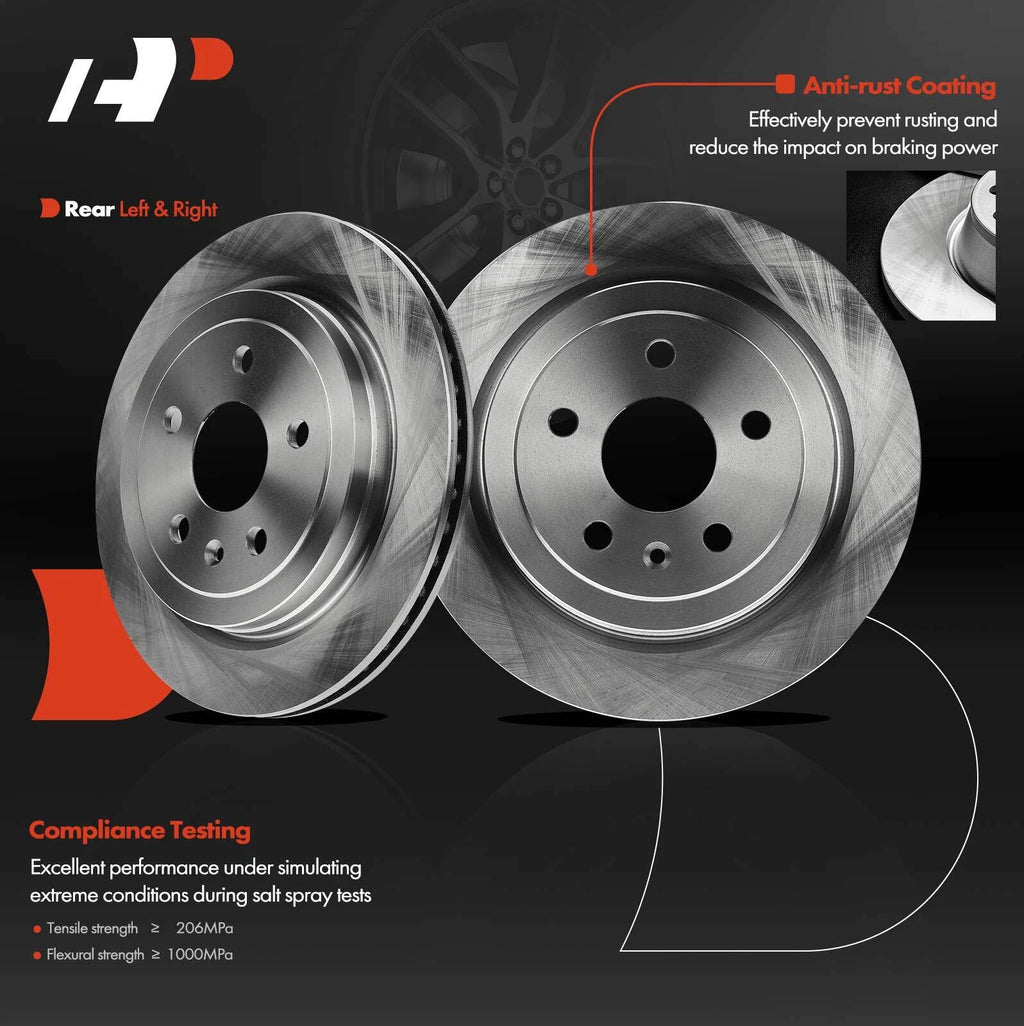 Rear Disc Brake Rotors for Chevy Camaro (2010–2015) Cadillac CTS (2008–2019)