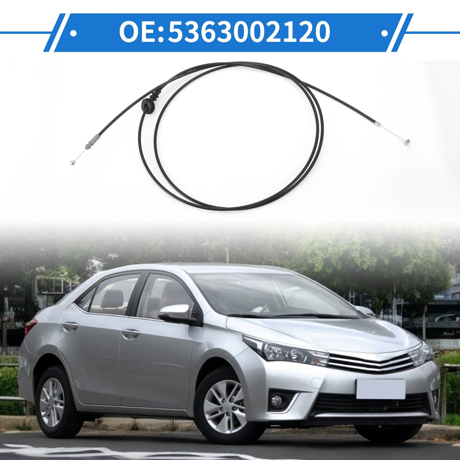 Hood Release Cable No. 5363002120 for Toyota Corolla (2004–2017)