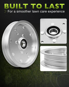 2X AUC10172 Deck Flat Idler Pulley for John Deere Z335E Z525E Z535M Z535R