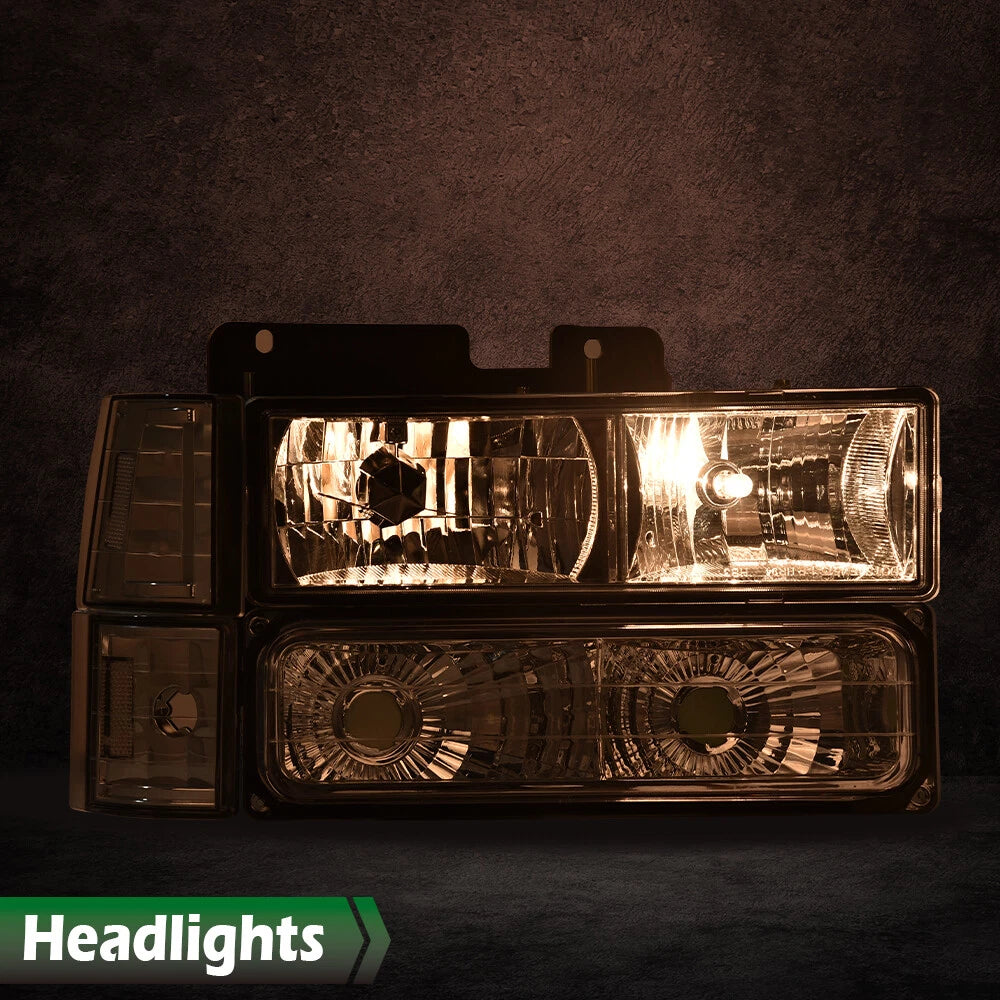 Chrome Housing Headlights for Chevy C/K 1500/2500/3500 (1994–1999)