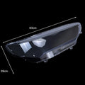 Left + Right Headlight Clear Lens Shell + Glue for Acura TLX (2018–2020)