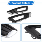 Fog Light Grill No.F1EZ15266D for Ford Focus Sedan (2015–2018) Black Chrome Pair