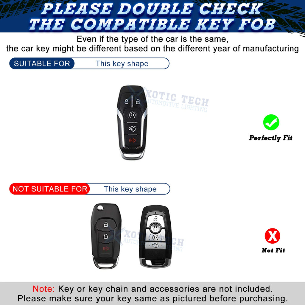 Blue 5-Button Remote Smart Key Cover Case Shell for Ford Mustang Lincoln MKZ (2010-2016)