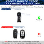 Blue 5-Button Remote Smart Key Cover Case Shell for Ford Mustang Lincoln MKZ (2010-2016)