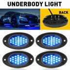 4X Blue LED Rock Lights for Offroad SUV Pickup Truck (J)