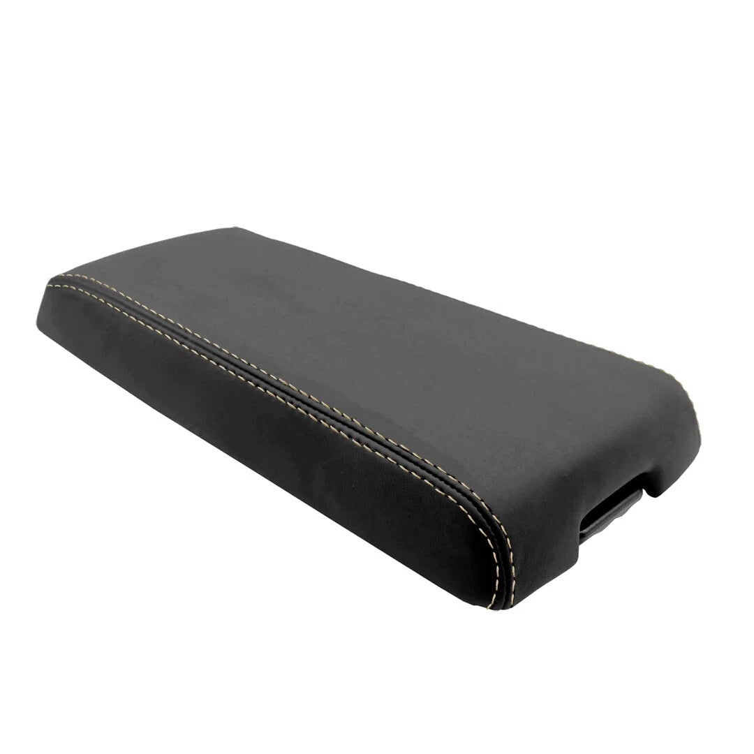Leather Synthetic Console Armrest Cover for Dodge Nitro (2007–2011) Beige Stitch