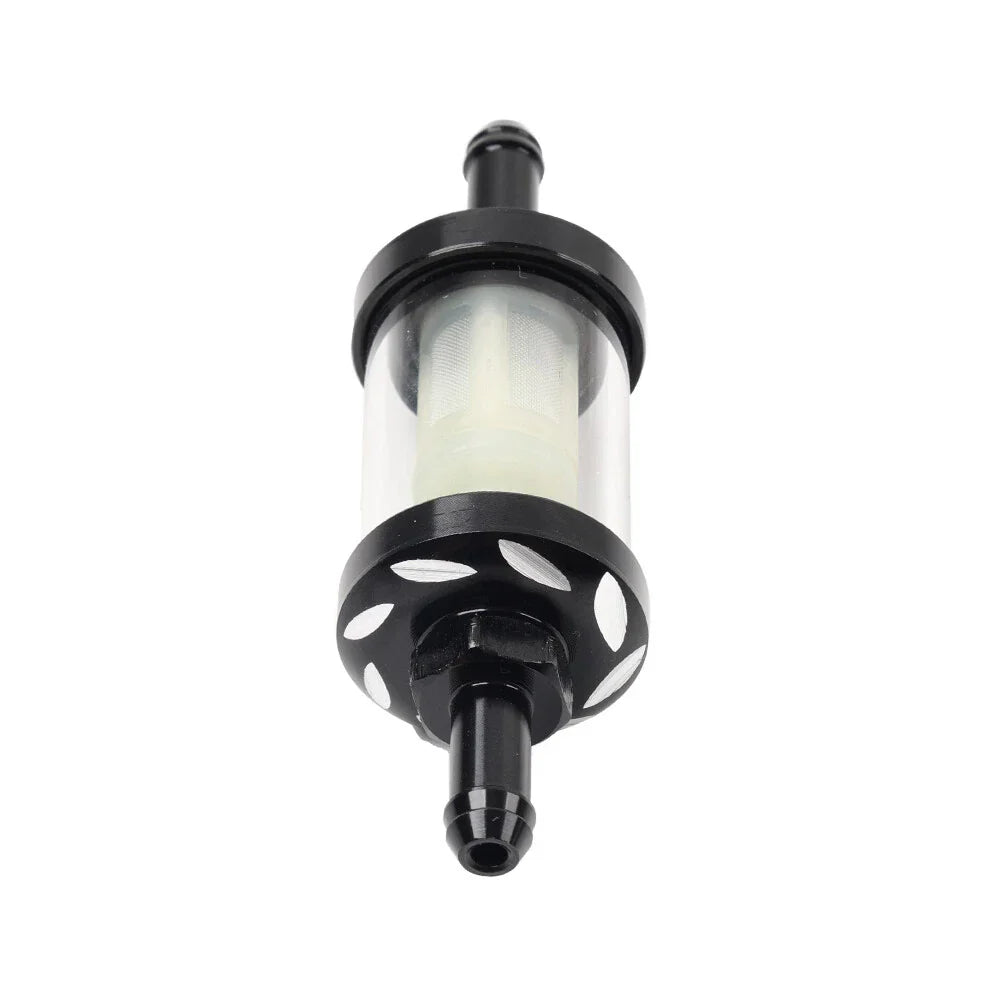 8MM 5/16 Inline Reusable Motorcycle Gas Fuel Filter for Universal Models