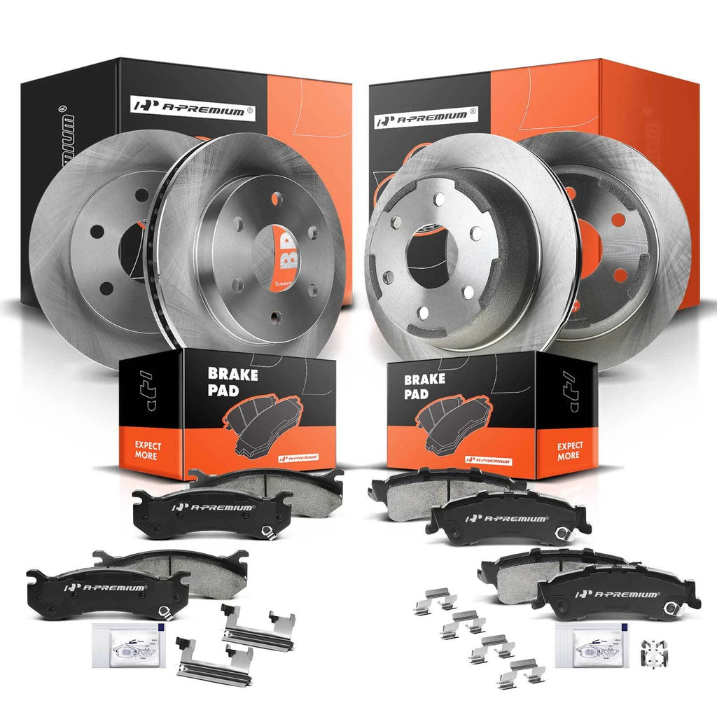 Front & Rear Disc Brake Rotors & Ceramic Pads for Chevy Tahoe (2000–2023)