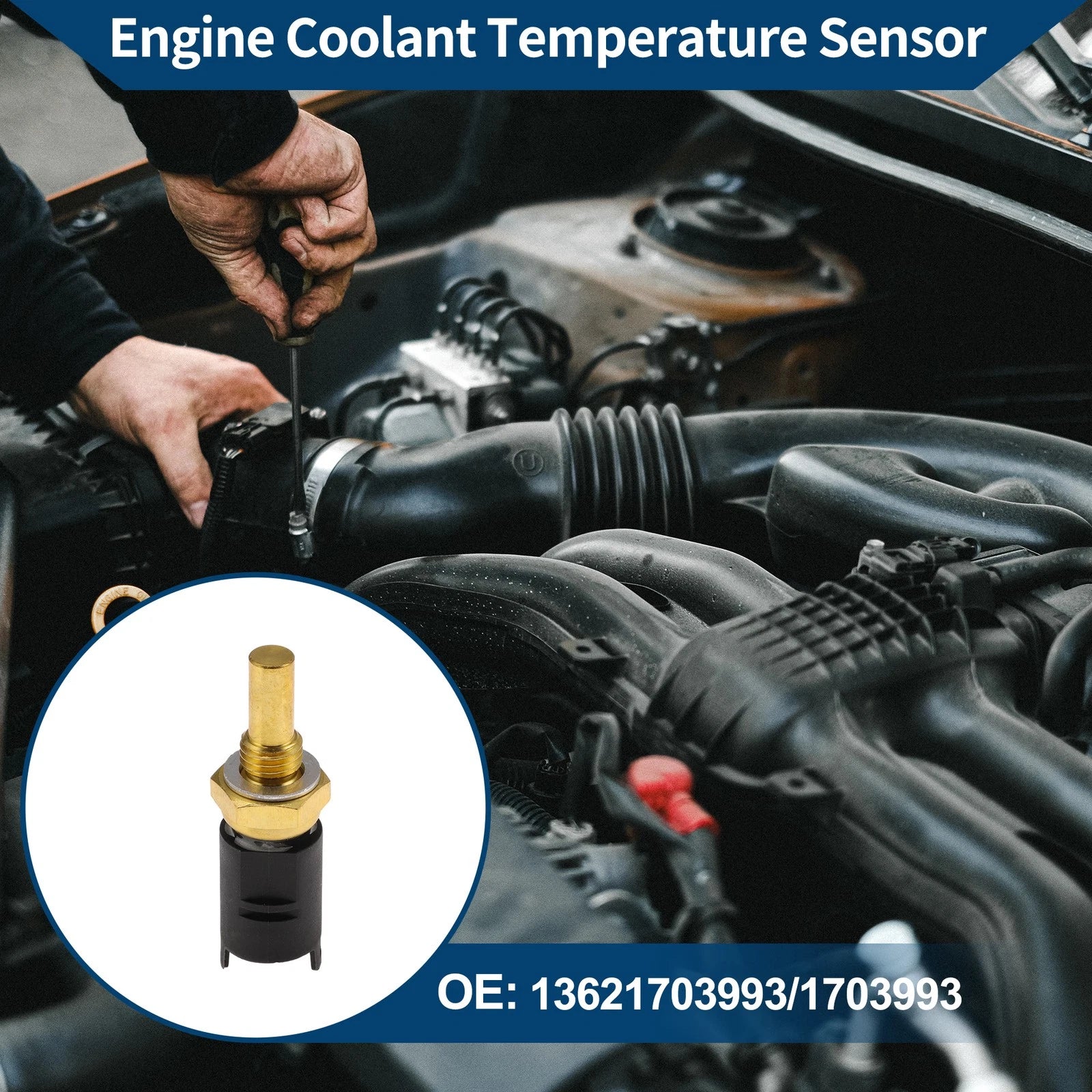 Engine Coolant Temperature Sensor No. 13621703993 for BMW 3 E36 316i (1991–1998)