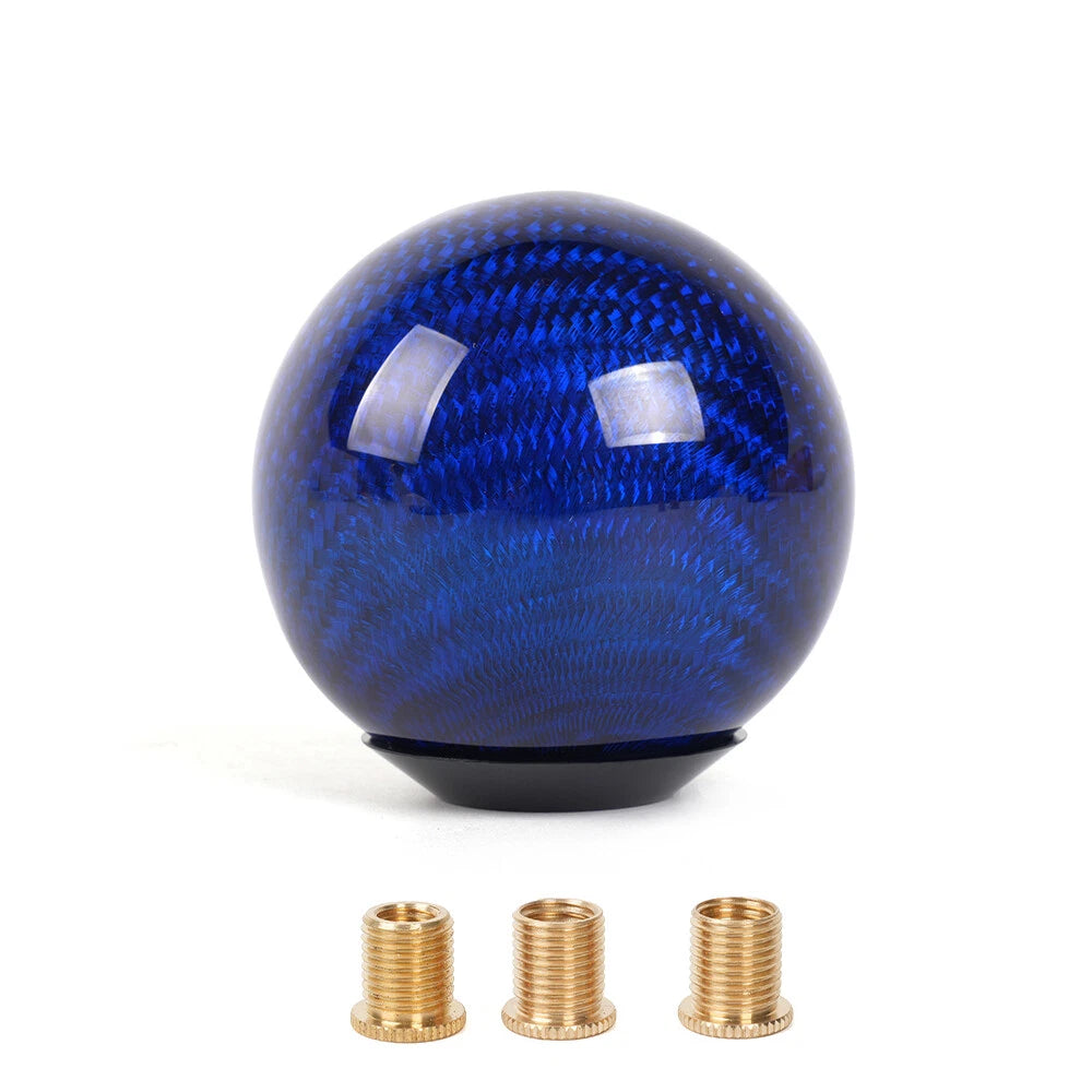 Round Ball Gear Shift Knob for Car (Black Carbon Fiber)