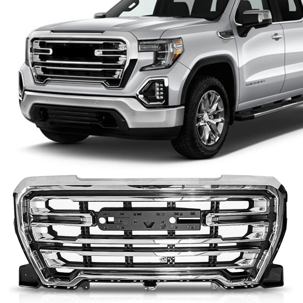 Chrome Front Upper Grille for GMC Sierra 1500 (2019–2021)