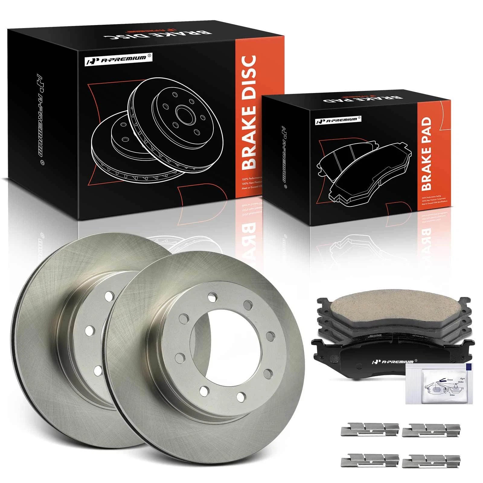 Front Disc Brake Rotors & Ceramic Pads for Ford F-450 Super Duty (1999–2004)