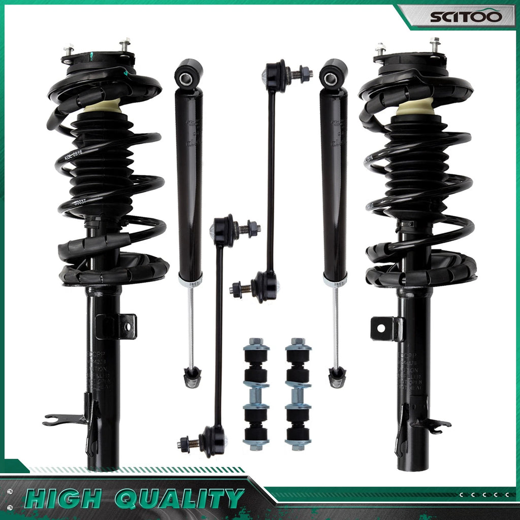 Front Complete Struts Rear Shocks Sway Bar Link for Ford Focus (2000–2005)