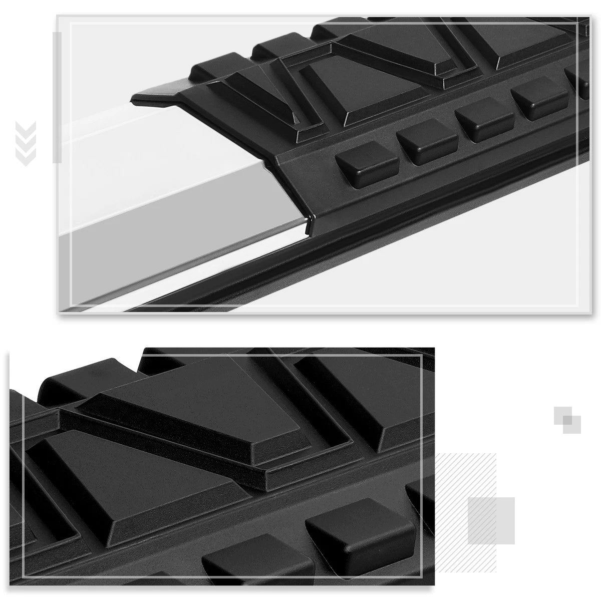 5" Aluminum Side Step Nerf Bars for Dodge Ram Quad Cab (2002–2009)