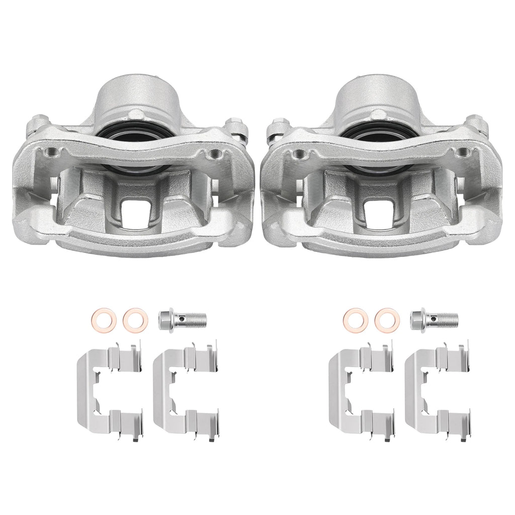Front Brake Calipers With Brackets Pair for Hyundai Elantra (2011-2016) Coupe