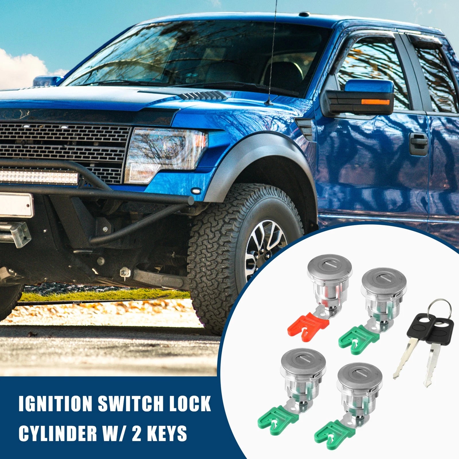 Door Lock Cylinder Set w/Keys for Ford Econoline E150 E250 (1997–2018)