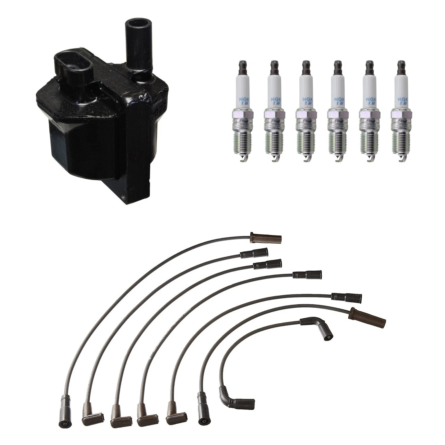 Set of 6 Denso Ignition Coil Wires & NGK Iridium Spark Plugs for Blazer S10 Jimmy (1994–2005)