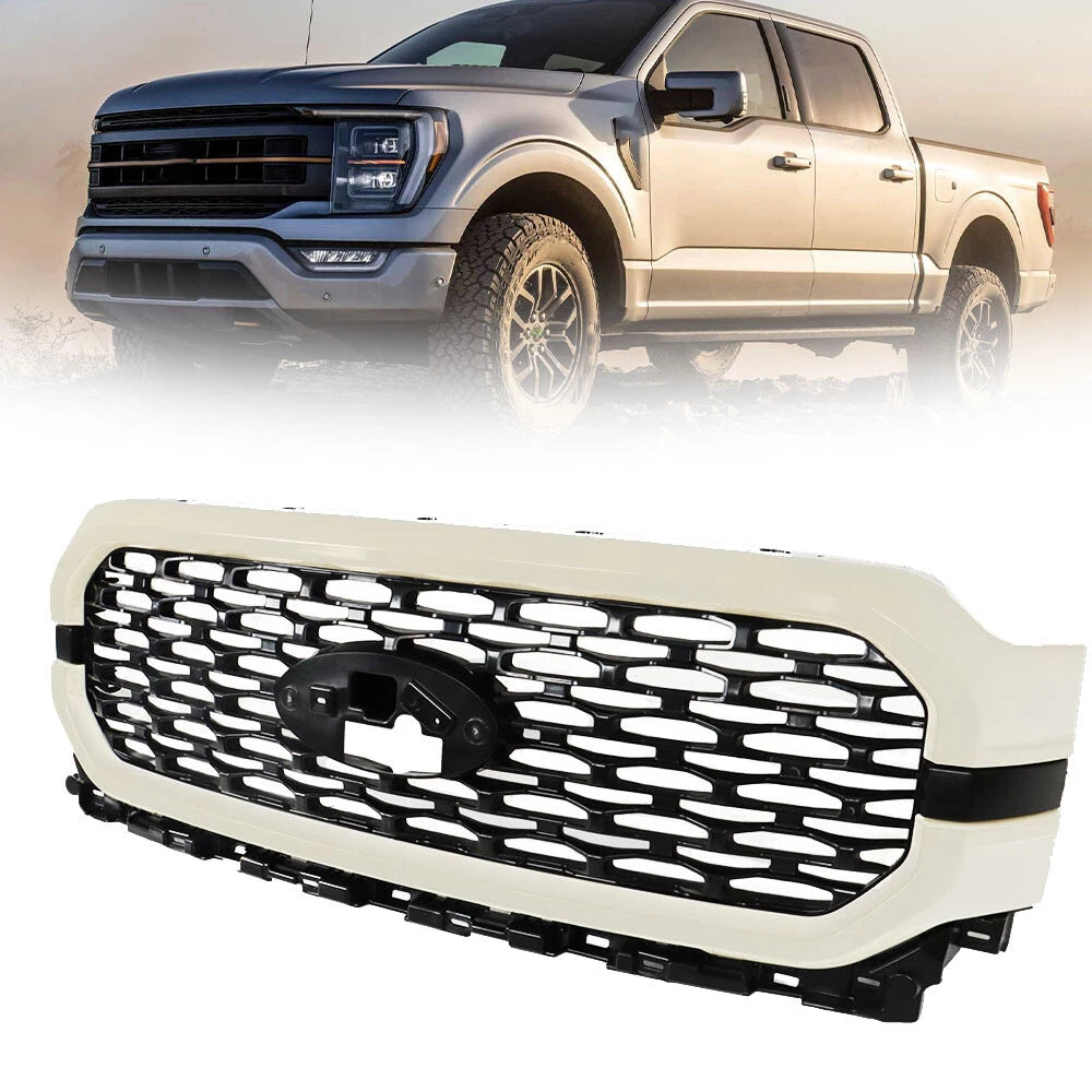 Front Surround Grill for Ford F-150 (2021â2023) Mesh, Paintable Primered