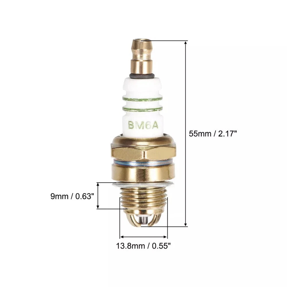 Set of 2 Ceramic Spark Plugs for Chainsaw Lawn Mower Strimmer M7 L7T CJ8 1560