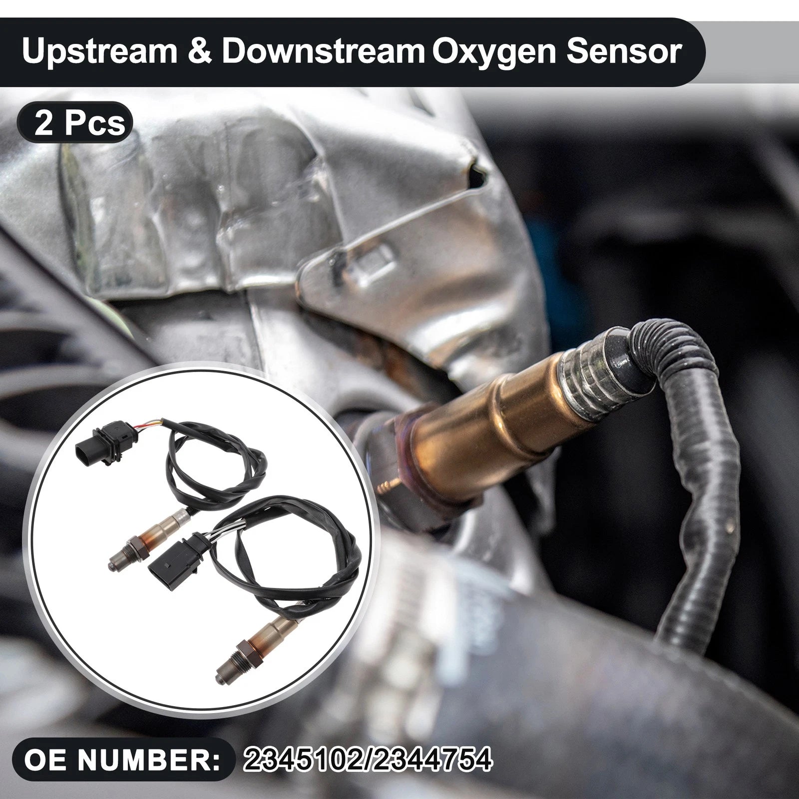 2X Upstream & Downstream Oxygen Sensor for Volkswagen Beetle (2012–2014) 2345102