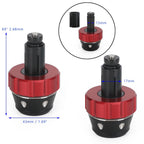 Handlebar Ends for Universal Fit Motorcycles (22mm) - Red Bar End Weights