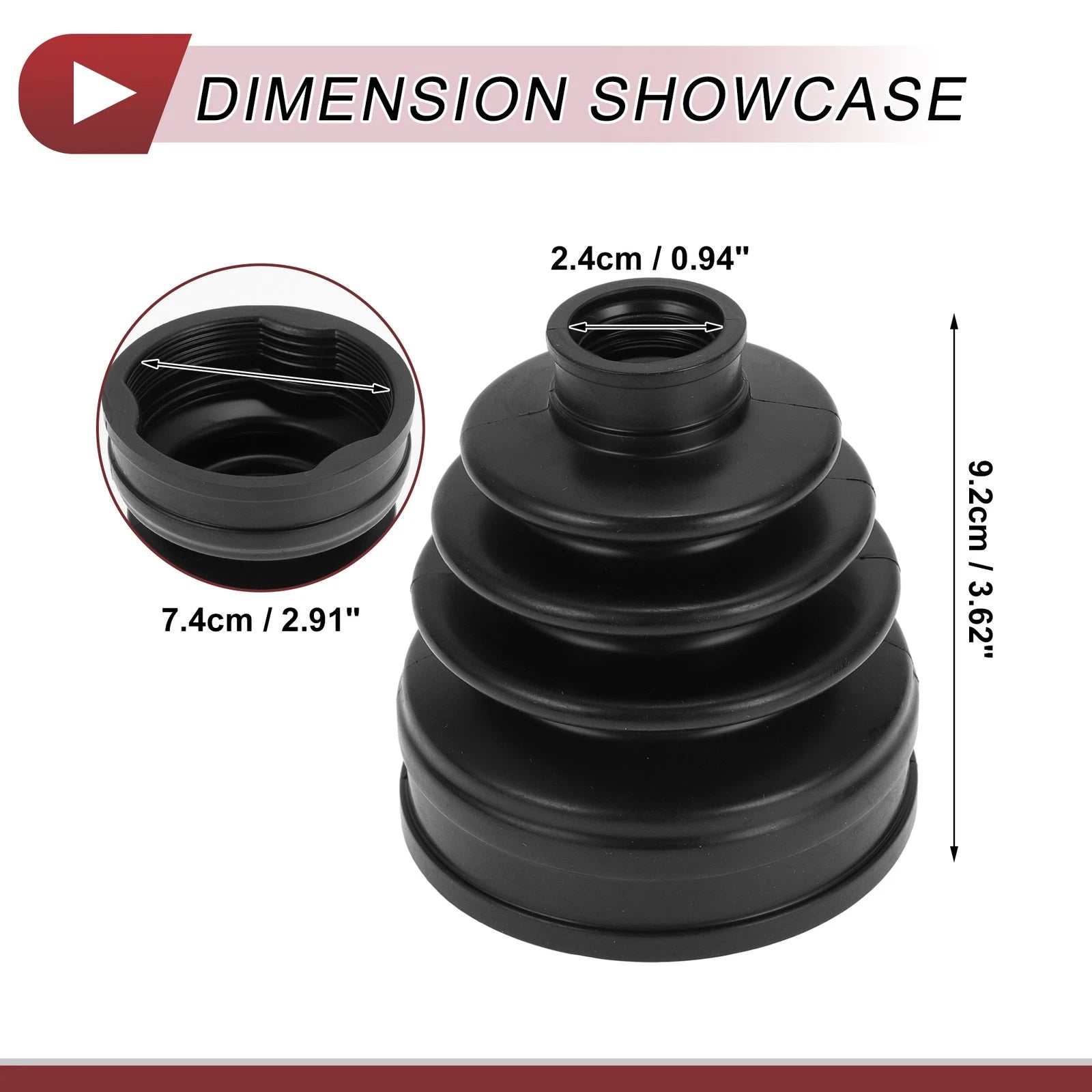 Inner CV Joint Boot Kit with Clamps for BMW X3 (2018–2024) 31608680223