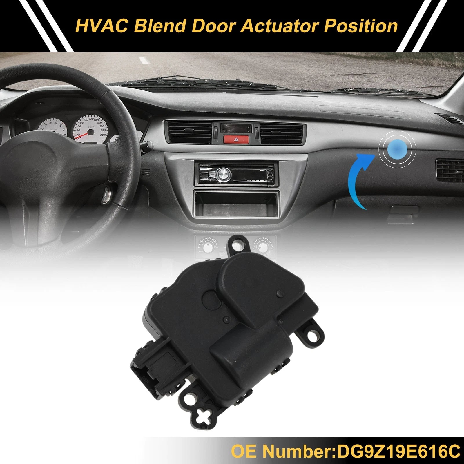 HVAC Heater Blend Door Actuator for Ford Edge (2015–2023) No.DG9Z19E616C