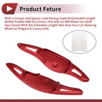 Red Aluminum Alloy Steering Wheel Shift Paddles for Hyundai Sonata (2015–2020)