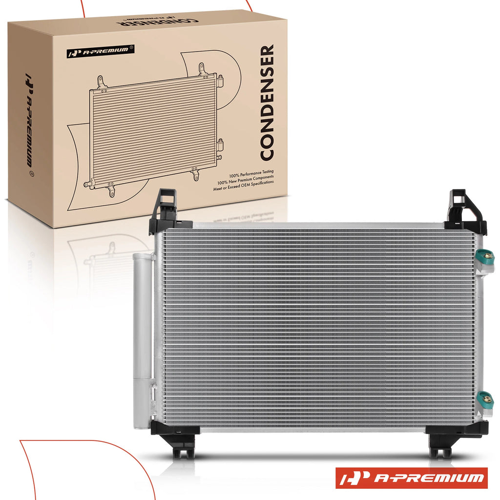 A/C Condenser w/ Receiver Drier & Bracket for Toyota Yaris (2004–2015)