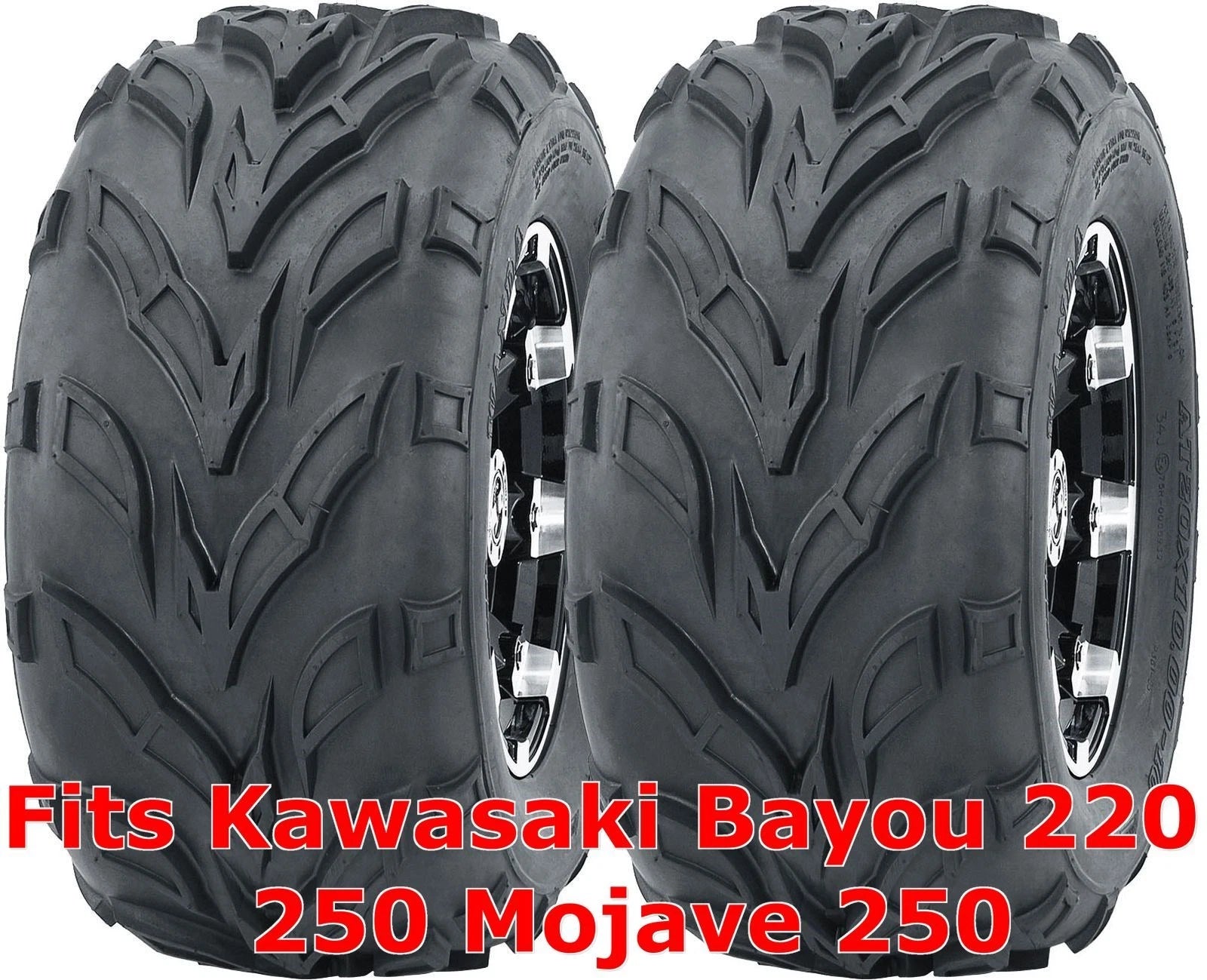 2 WANDA Rear Tires for Kawasaki Bayou 220 250 Mojave 250 Sport (P361)